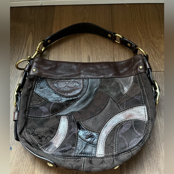 Coach Bags Coach Brown Patchwork Zoe Leather Hobo Shoulder Bag
